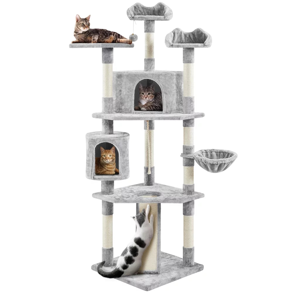 79'' Multilevel Cat Tree with Condos & Scratching Posts S3595