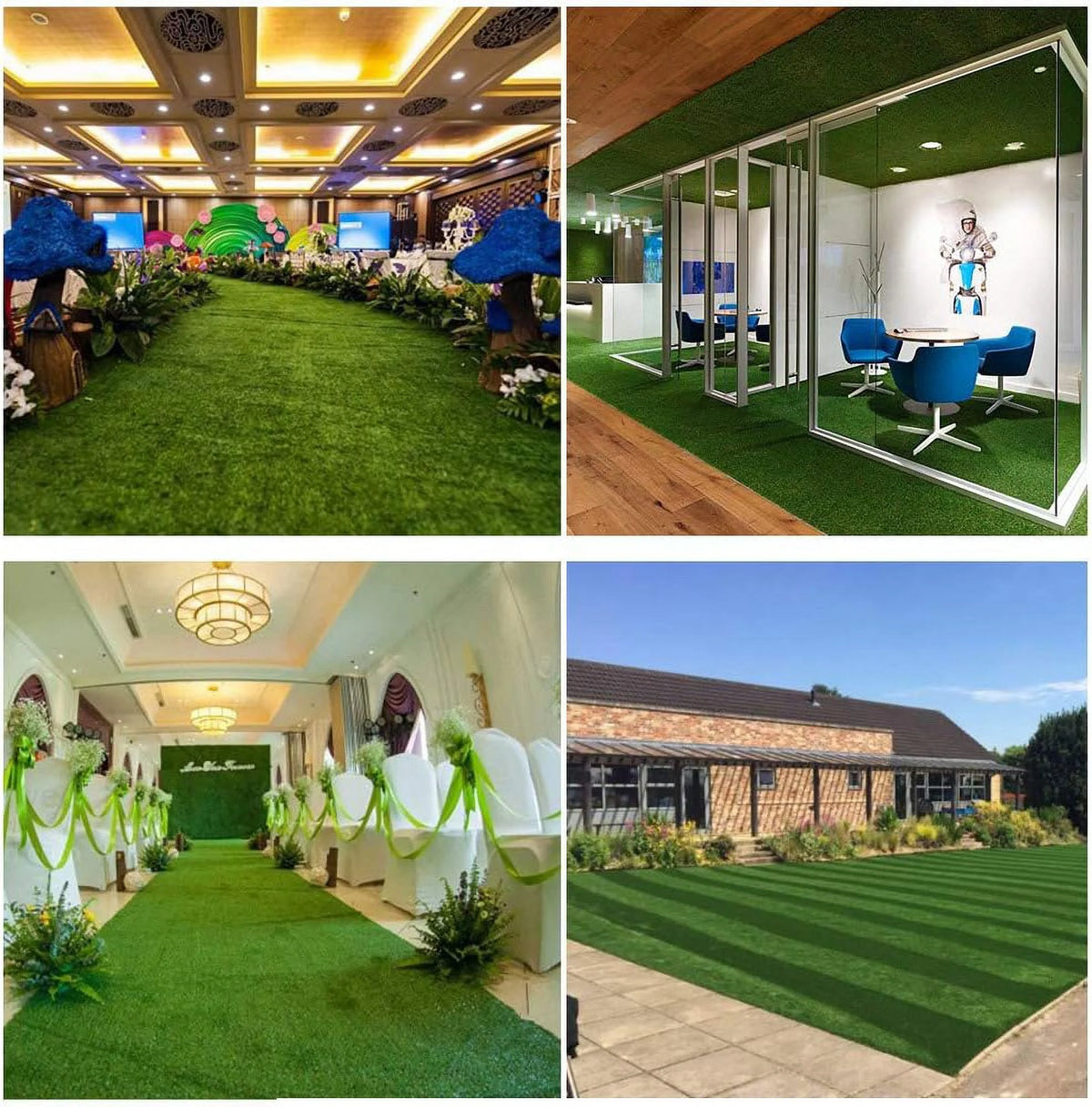 Artificial Grass Turf 6FTx35FT Synthetic Grass Mat U496