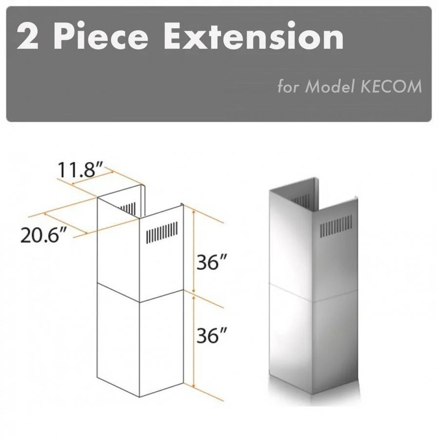 2 Piece Chimney Extension Q540