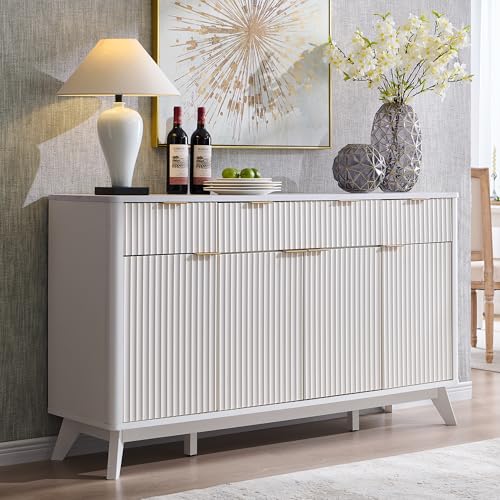 60" Buffet Sideboard Cabinet with 4 Doors and 3 Drawers M161