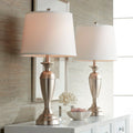 Set of 2 Brushed Nickel Table Lamps E3705