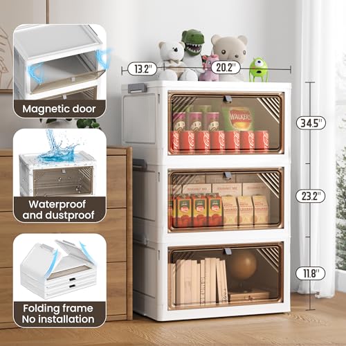 4 Pack 11.8 Gal Plastic Storage Bins with Lid T68981