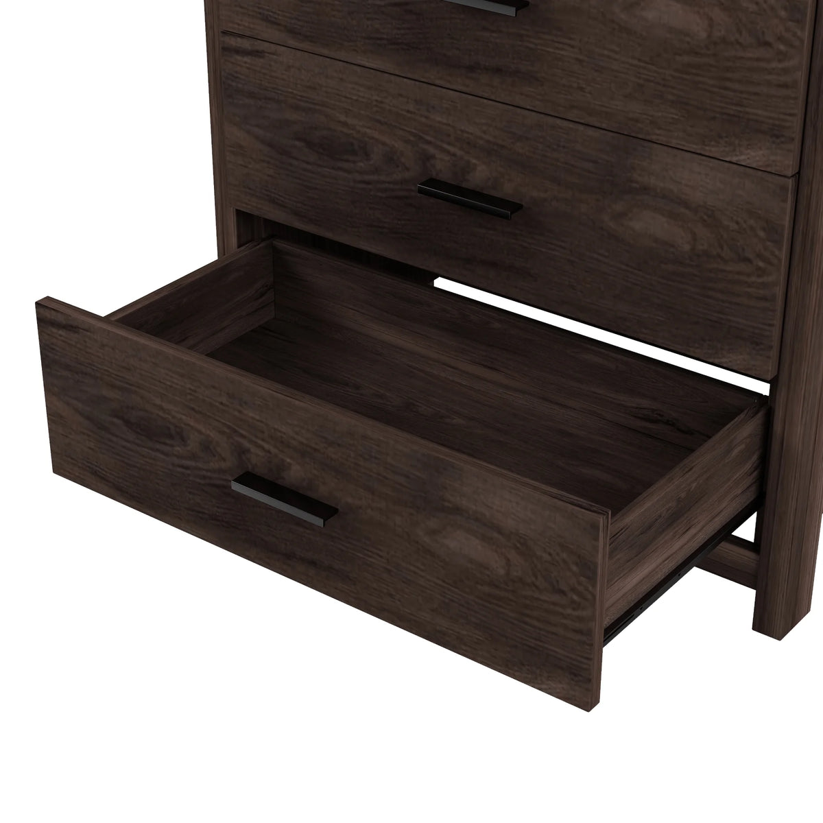 Light Gray 5 Drawer Wooden Dresser B3877