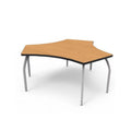 Oak Laminate Table with 4 Adjustable Silver Legs T909