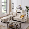 Modern Sectional Sofa with Reversible Chaise L Shaped 4-Seat Convertible Sofa P65308