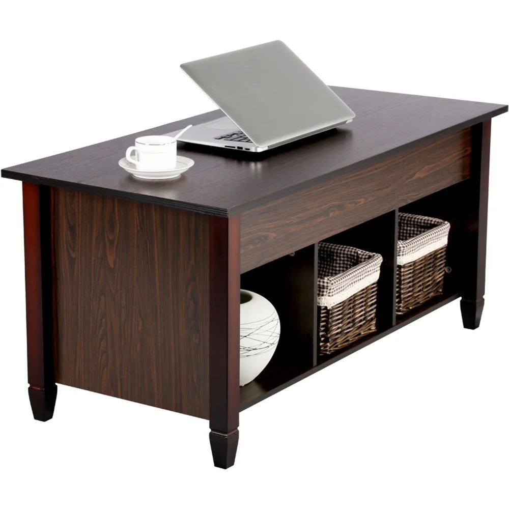 Modern Lift Top Coffee Table with 3 Storage Compartments K379