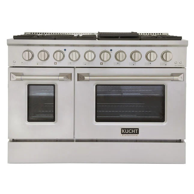 48 Pro-Style Natural Gas Dual Fuel Range with 4 Burners Stainless Steel F12406