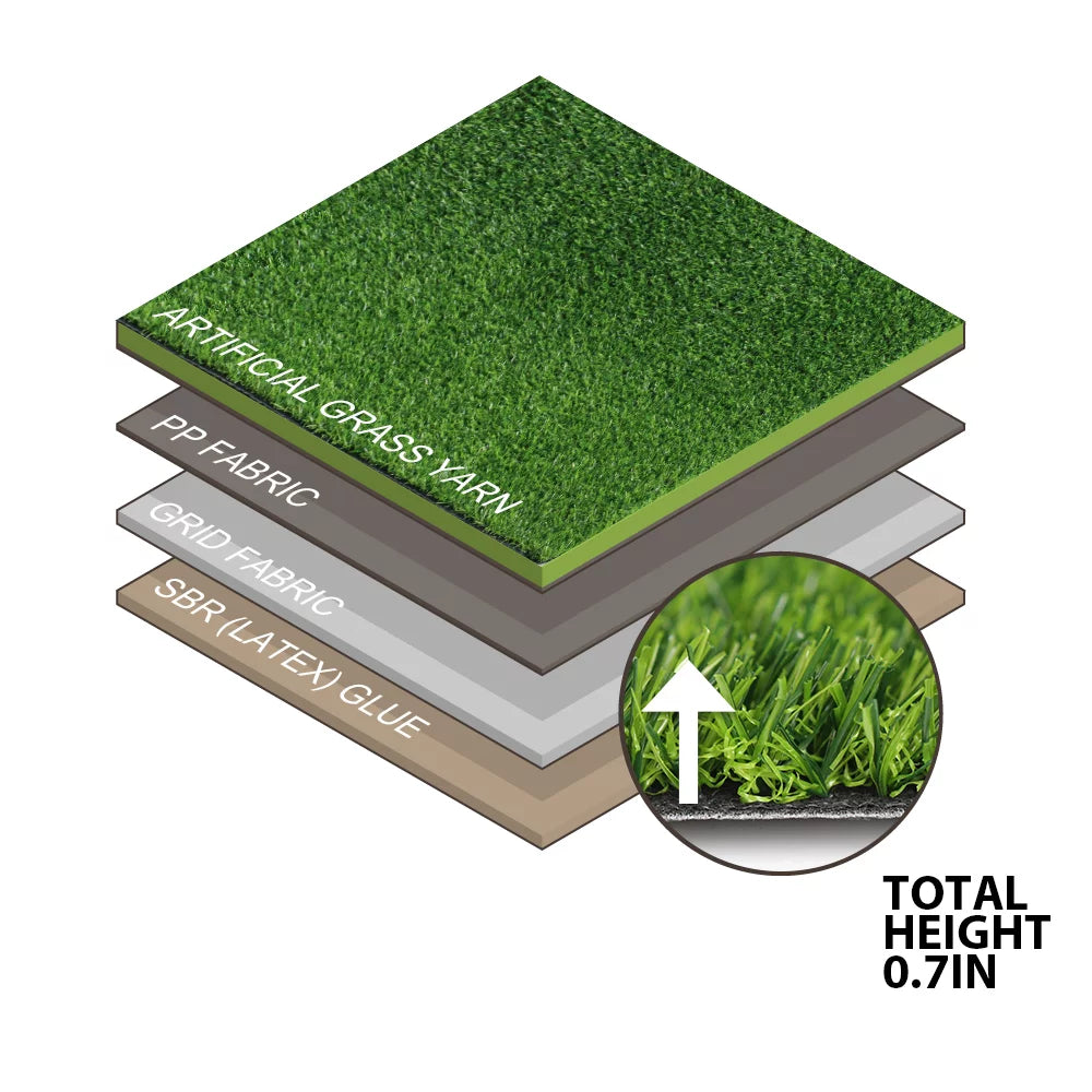 10x18ft 18mm Green Artificial Grass Turf C82780