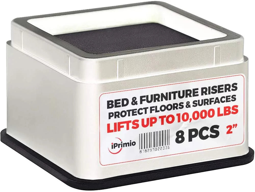 White Square Stackable Bed and Furniture Risers M804793