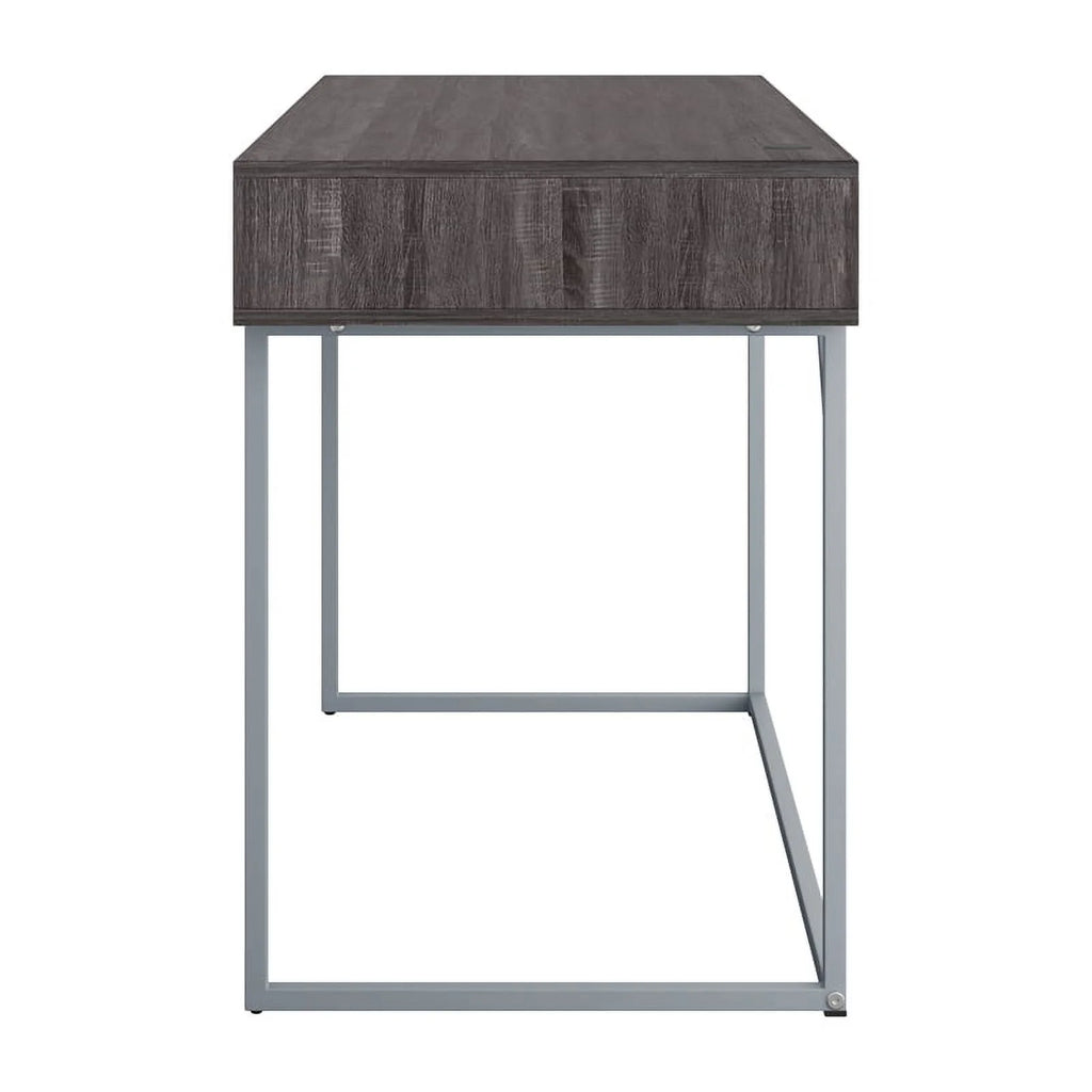 Modern Single Drawer Gray Wood Grain Finish Desk W549883