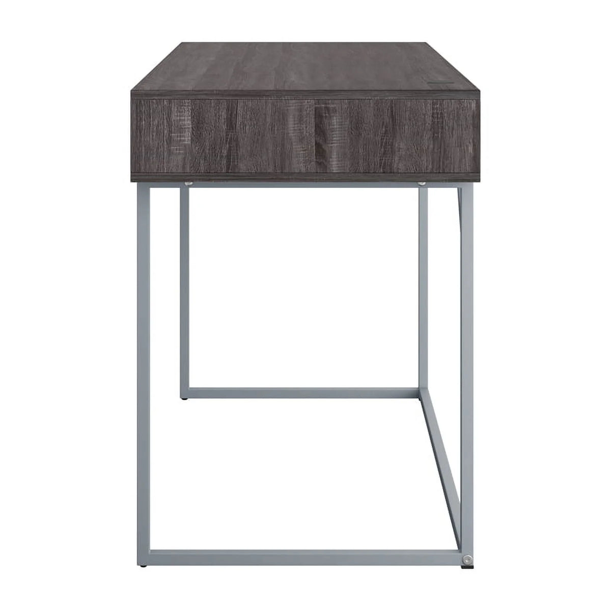 Modern Single Drawer Gray Wood Grain Finish Desk W549883