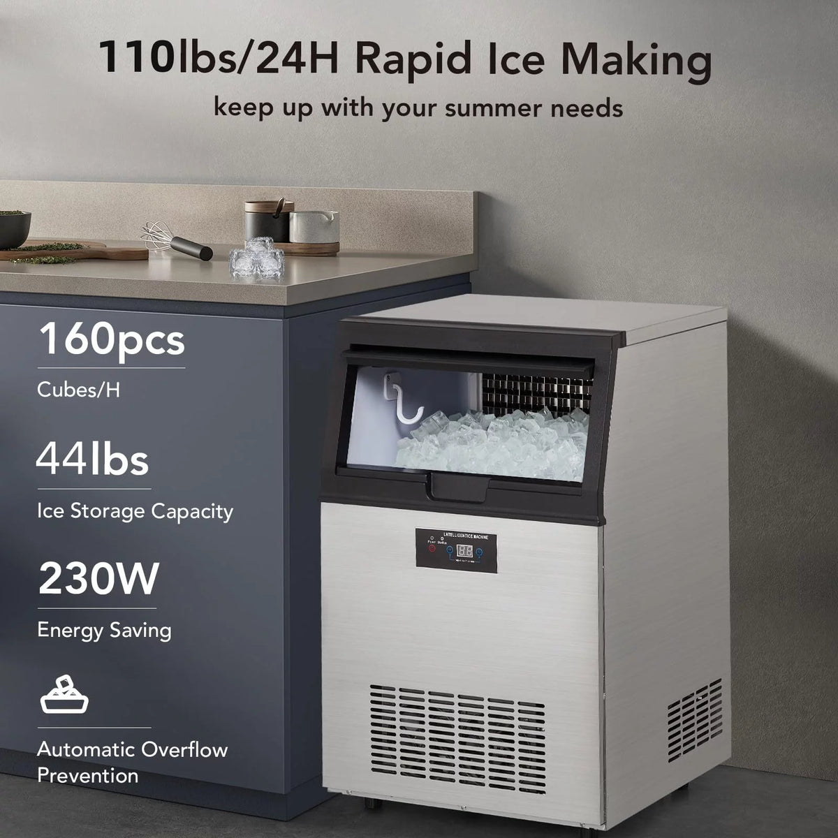 Commercial Stainless Steel Ice Maker J59433