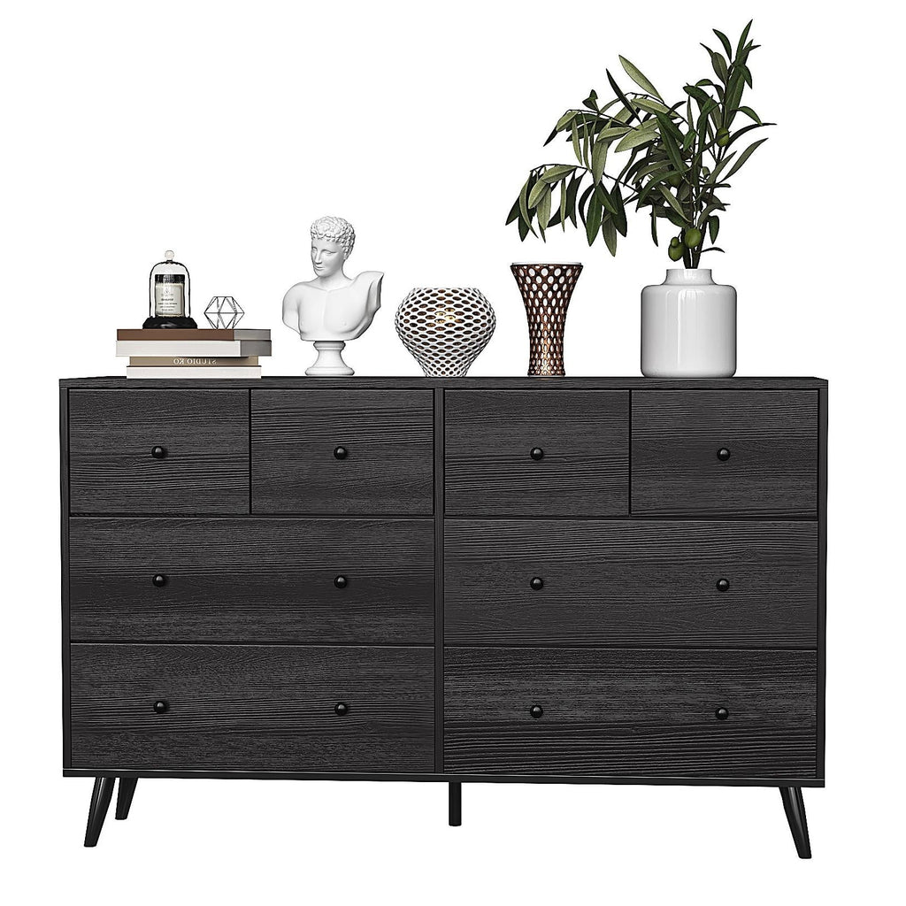 White 6 Drawer Rustic Wood Dresser C6179