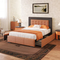 Queen Platform Bed Frame with Drawers N574251