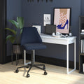 Mustard Linen Office Chair with Casters K9057