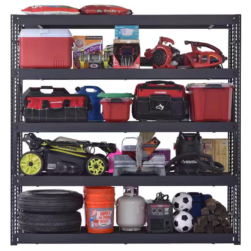 5-Tier Steel Garage Storage Shelving Unit in Black Z2454