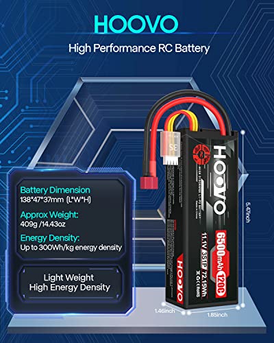 7.4V 70C 6200mAh 2S Lipo Battery Hard Case with Plug 2 Packs W223366