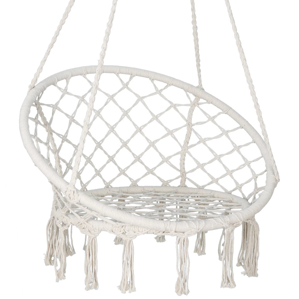 Hammock Chair Macrame Swing Chair Beige C66925
