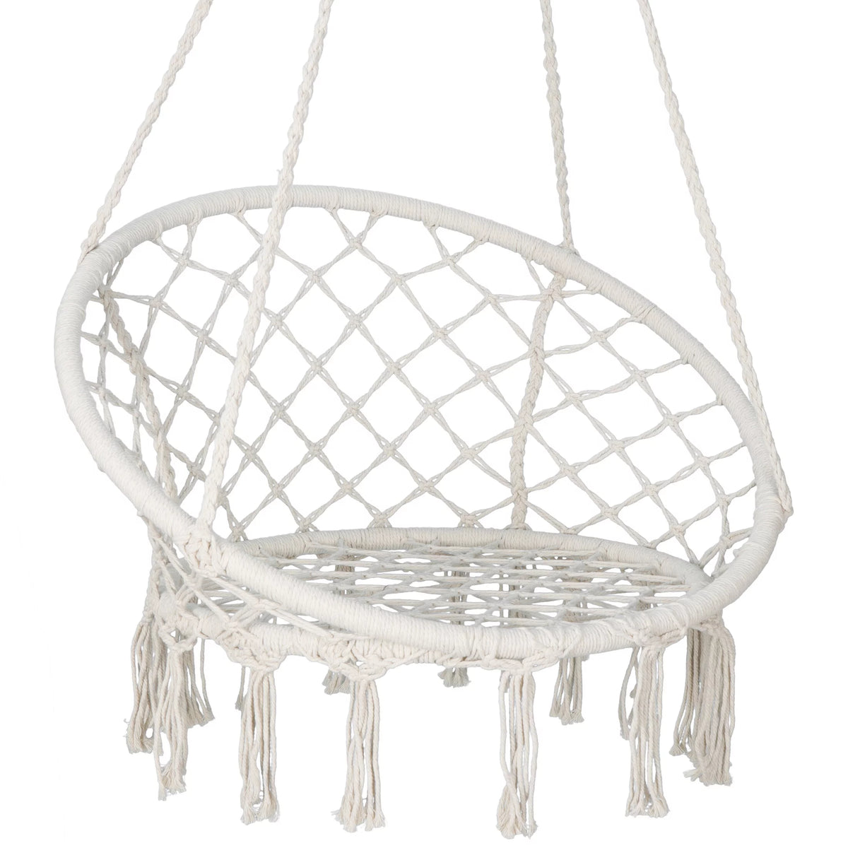 Hammock Chair Macrame Swing Chair Beige C66925