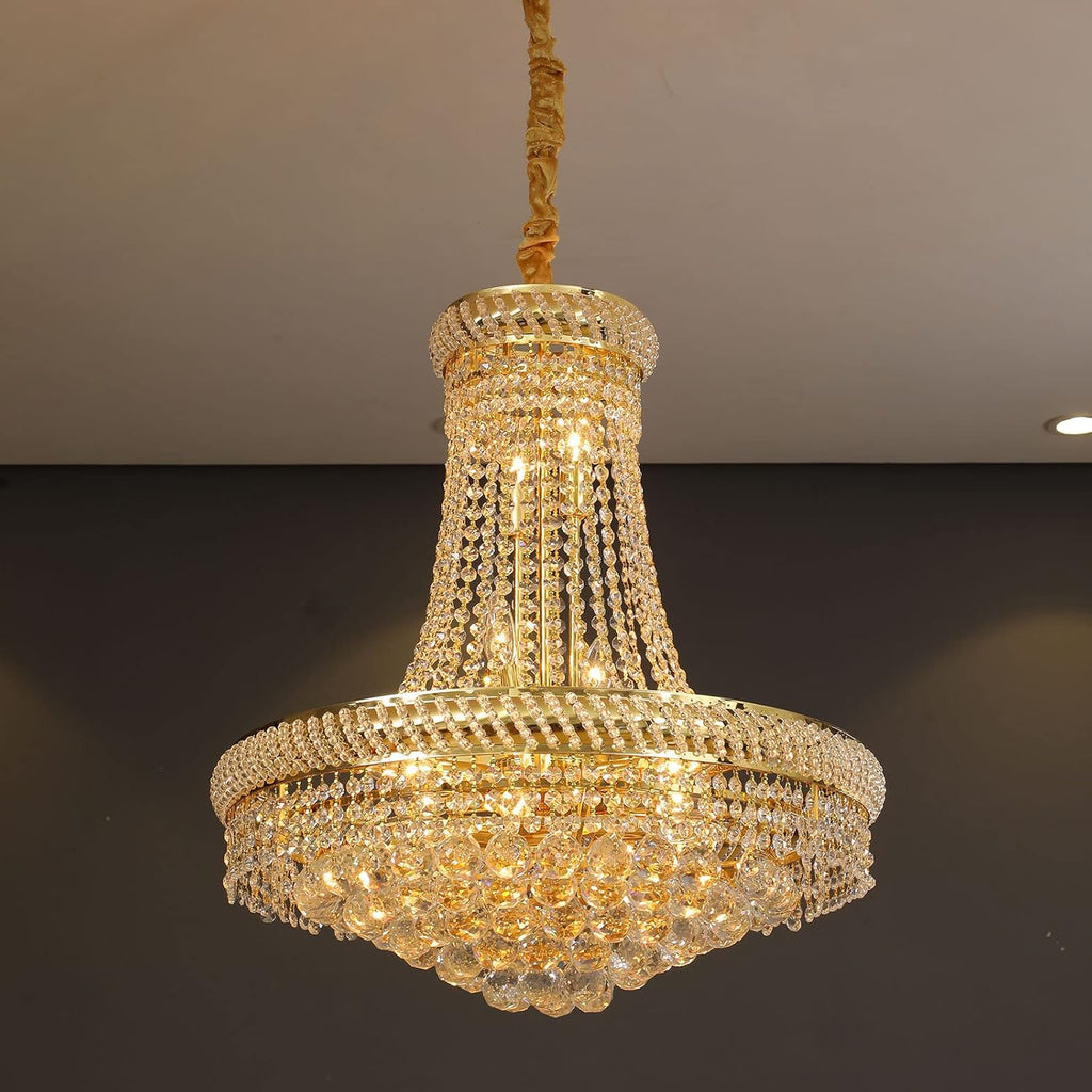 Gold 14 Lights Crystal Chandelier Q5538