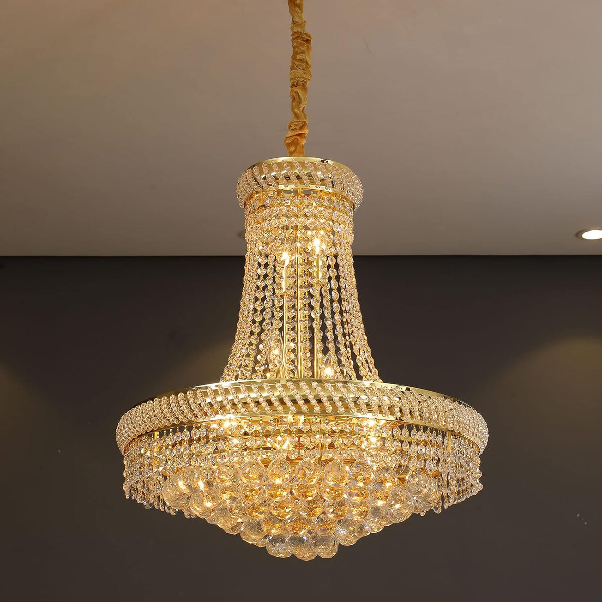 Gold 14 Lights Crystal Chandelier Q5538