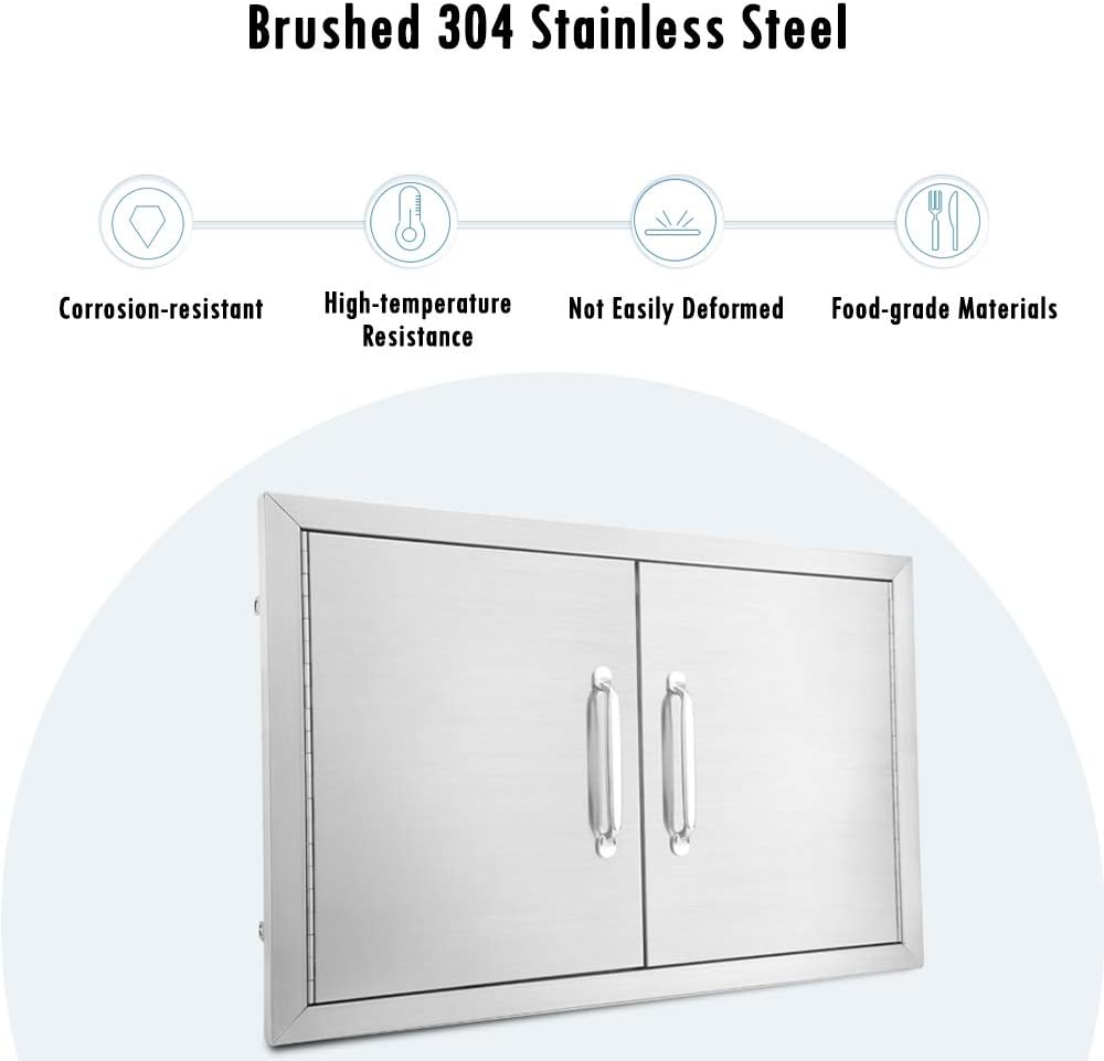 36 W x 21 H Stainless Steel Double Access Door B72973