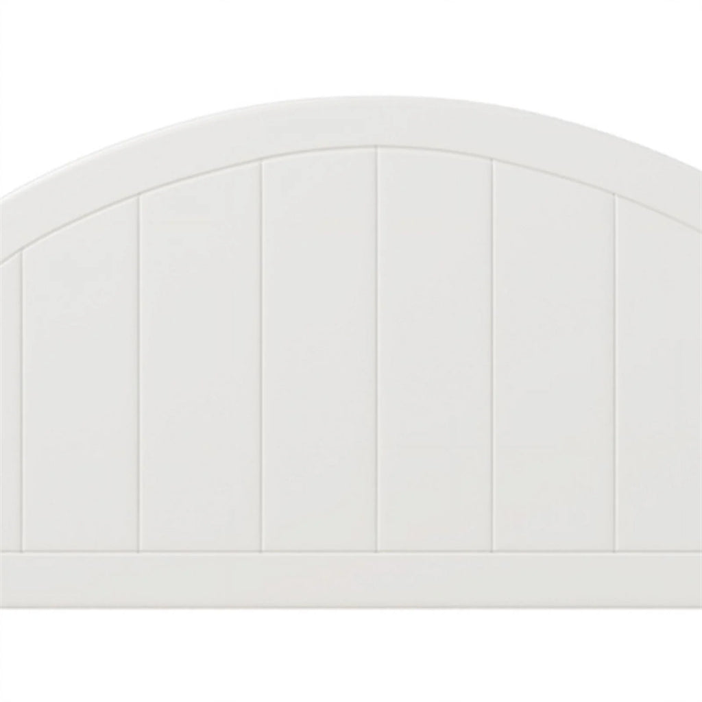 Solid Wood Queen Bed White Y873507