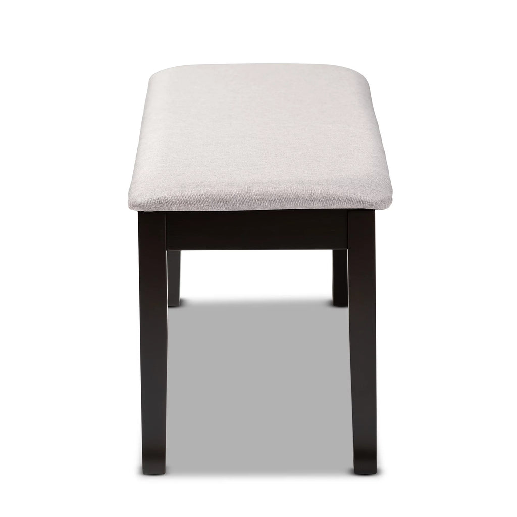 Grey Fabric Upholstered Wood Dining Bench B3346