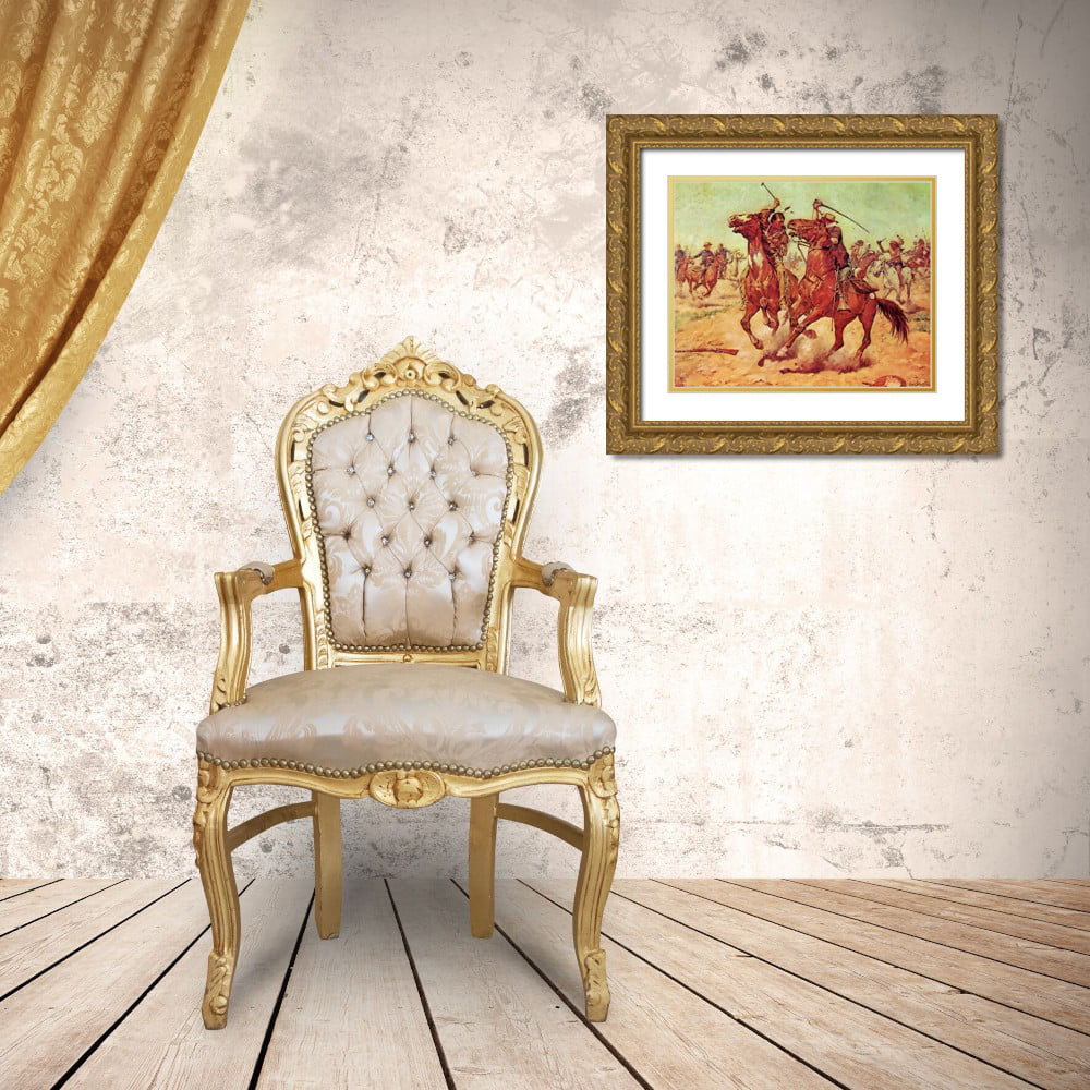 Gold Ornate Wood Framed Art Print J635