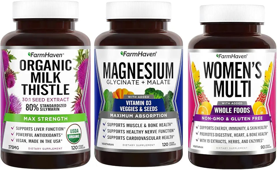 Magnesium + Milk Thistle + Multivitamin for Women V3020