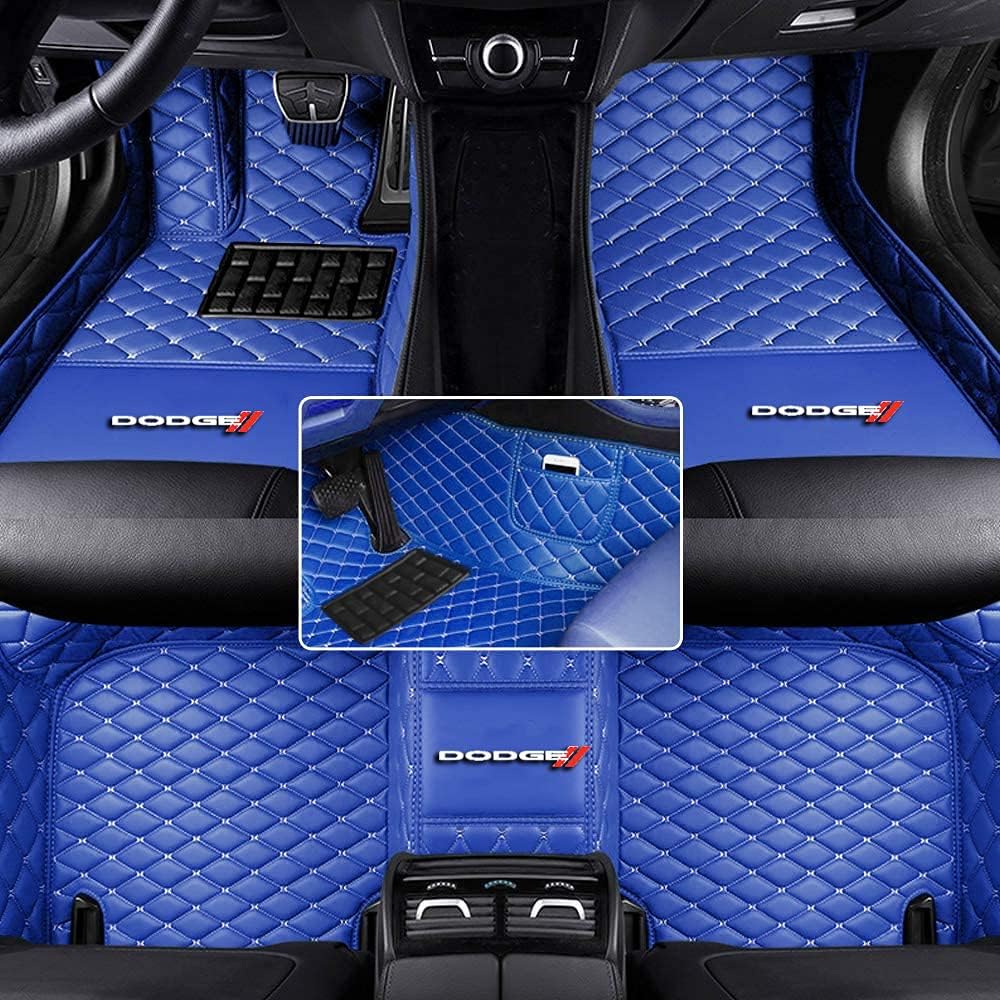 Custom Automotive Floor Mats Fit for Dodge Challenger Charger Durango Journey RAM 1500 All Weather Leather Car Mat Non-Slip Waterproof A446956