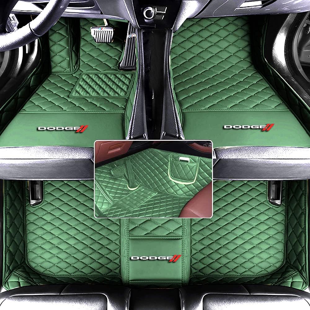 Custom Automotive Floor Mats Fit for Dodge Challenger Charger Durango Journey RAM 1500 All Weather Leather Car Mat Non-Slip Waterproof A446956
