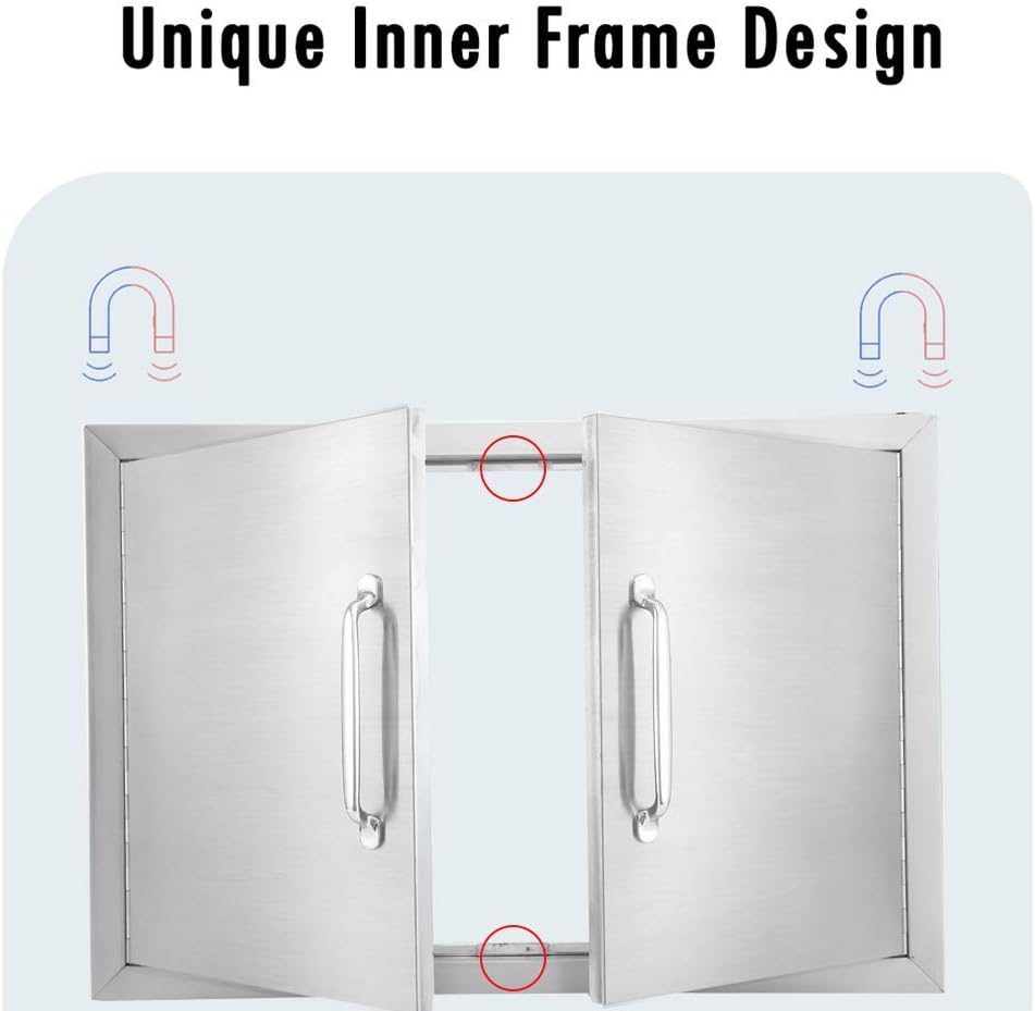 36 W x 21 H Stainless Steel Double Access Door B72973