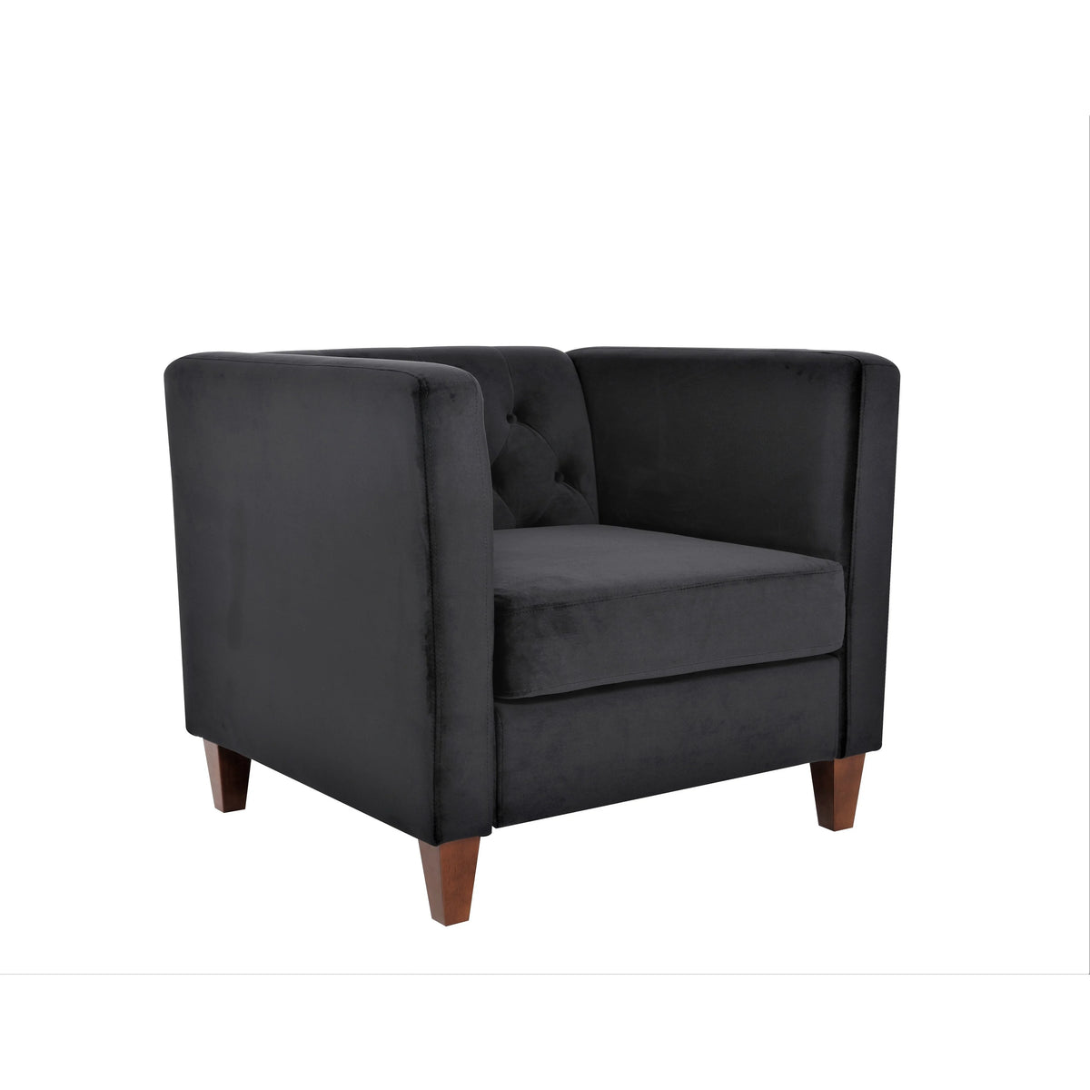 Yellow Velvet Square Armchair A280980