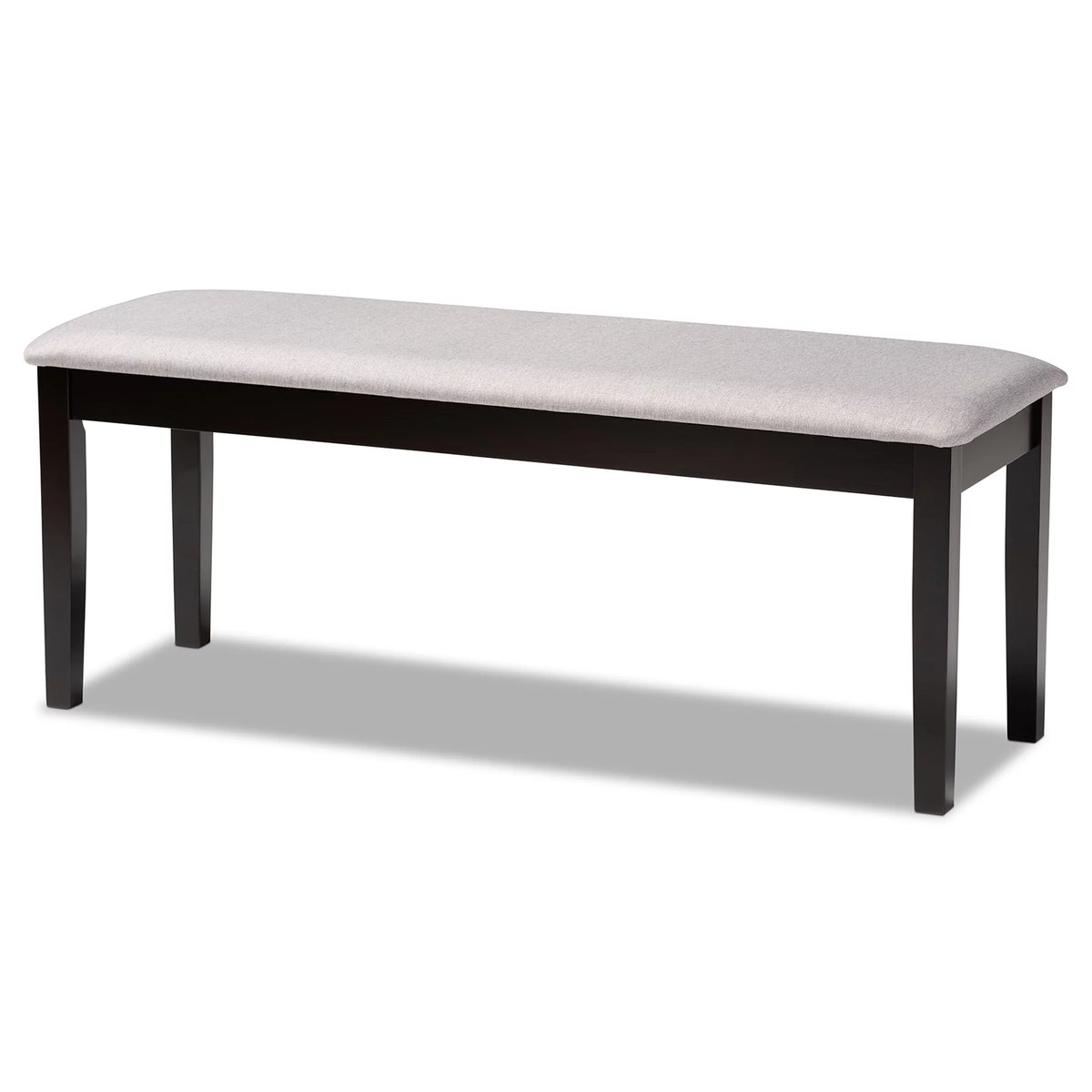 Grey Fabric Upholstered Wood Dining Bench B3346