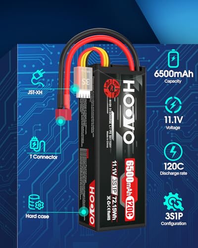 7.4V 70C 6200mAh 2S Lipo Battery Hard Case with Plug 2 Packs W223366