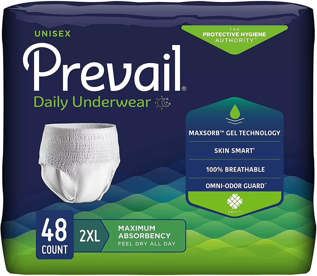 XX-Large Protective Underwear 48 Ct 2 Pack W285
