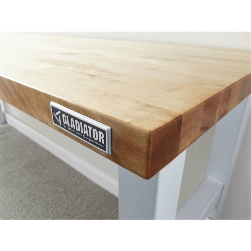 Adjustable Height Workbench with Hardwood Top B850