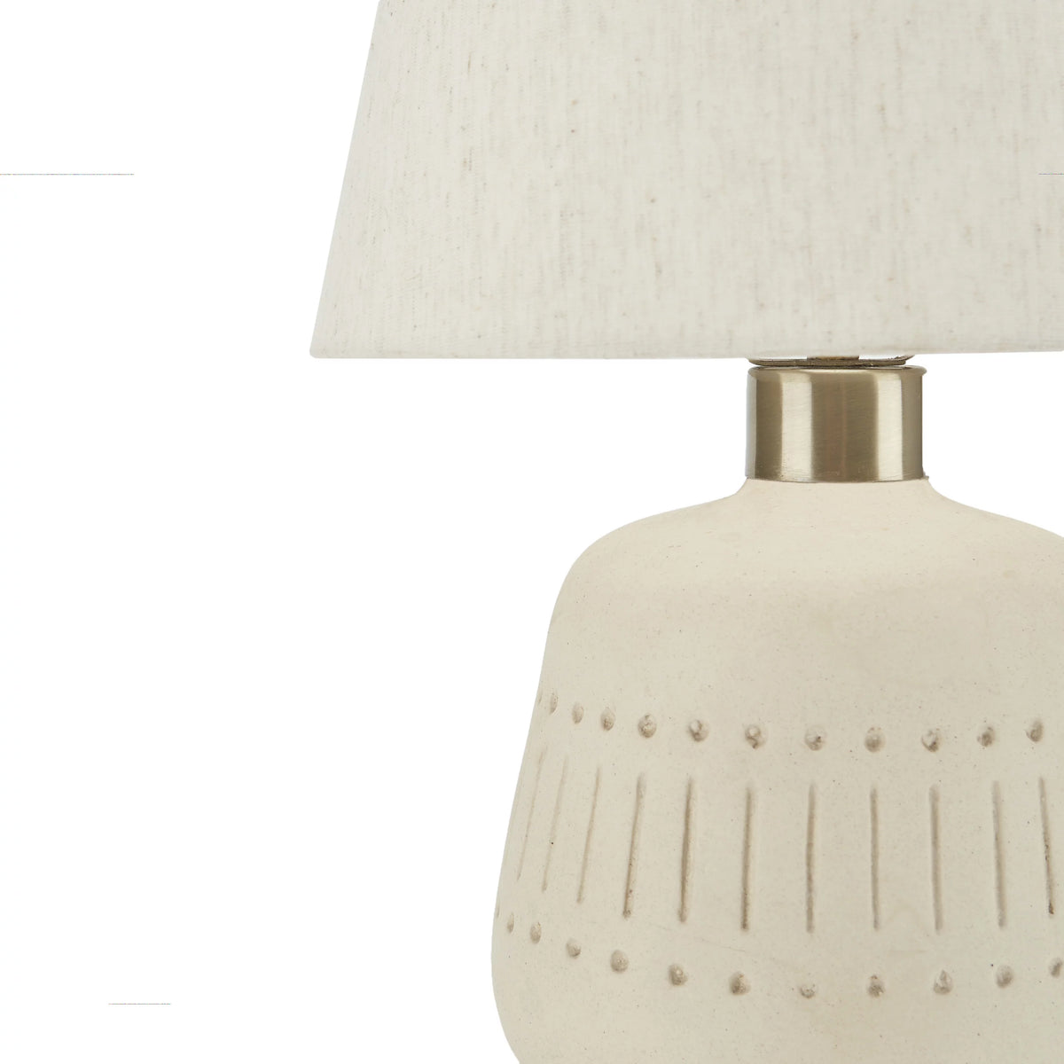 16" Natural Carved Ceramic Accent Table Lamp L134