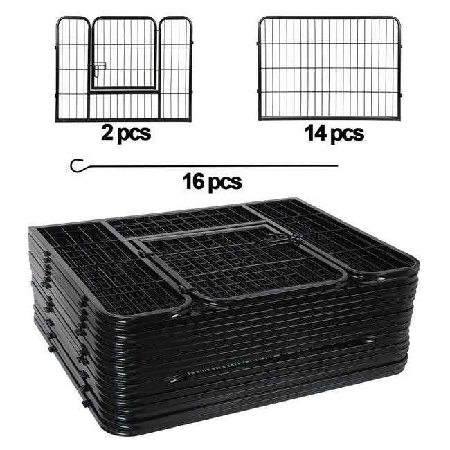 16 Panel Dog Kennel Playpen C750