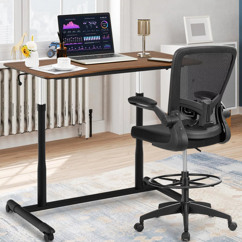 Height Adjustable Standing Desk with Lockable Casters O42082