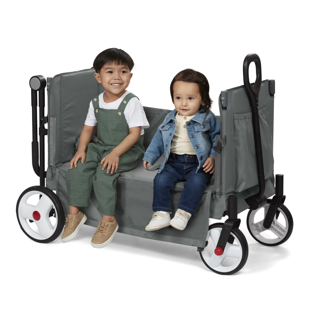 Gray Push and Pull Folding Fabric Wagon S949879