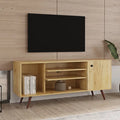 TV Stand with 1 Storage and 2 Shelves O258454