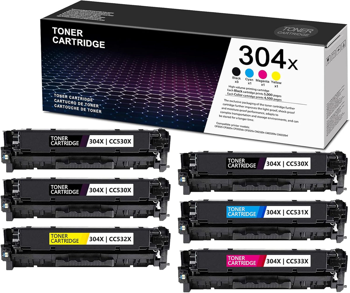 6 Pack Compatible Remanufactured Toner Cartridge Replacement O661