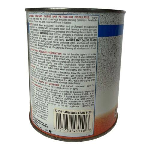 Light Blue Hammered Finish Enamel Paint 1 qt J34689