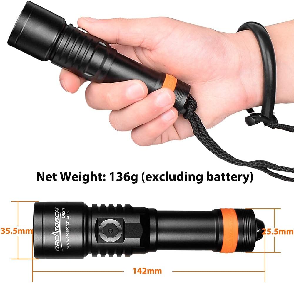 1300 Lumens 8 Degrees Scuba Dive Light R681