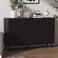 White 6 Drawer Rustic Wood Dresser C6179