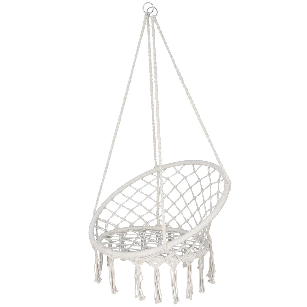 Hammock Chair Macrame Swing Chair Beige C66925