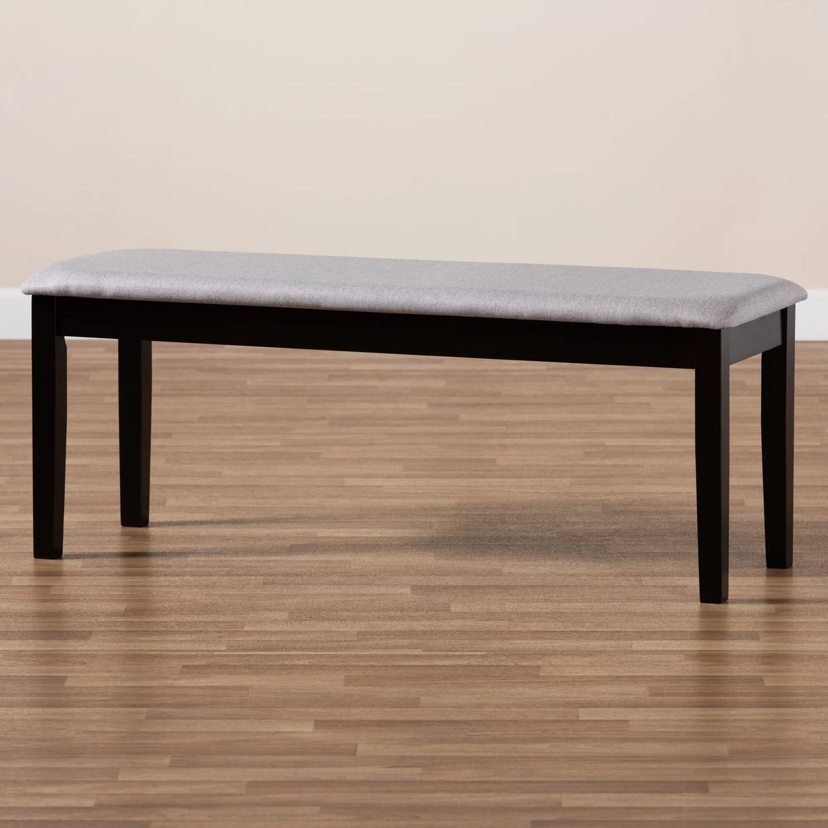 Grey Fabric Upholstered Wood Dining Bench B3346