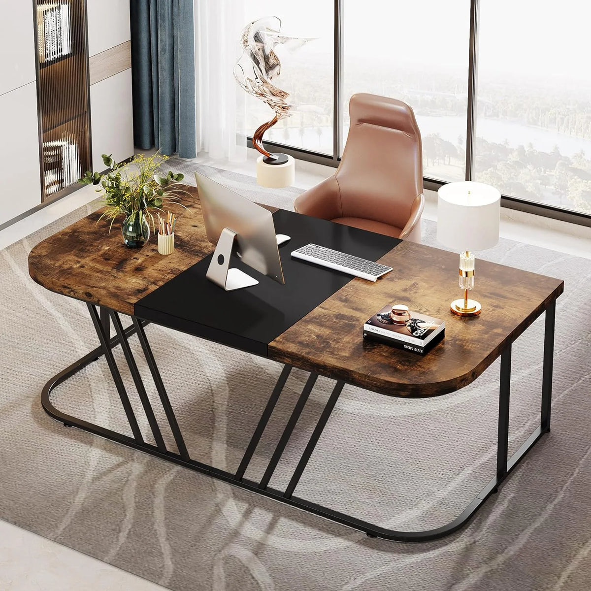 63" Industrial Executive Desk Q7987